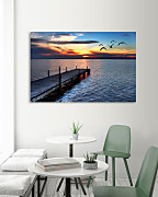 Obraz Drevené mólo pri západe slnka zs1319